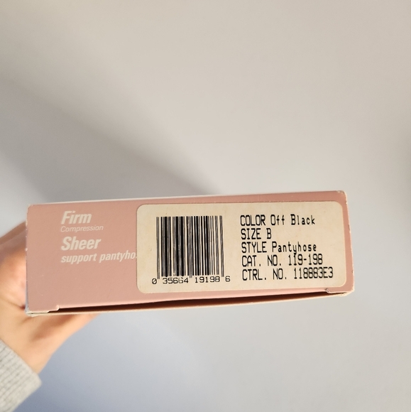 Jobst Sheer Support Pantyhose Off Black Firm Compression Size B New open box - Picture 3 of 4